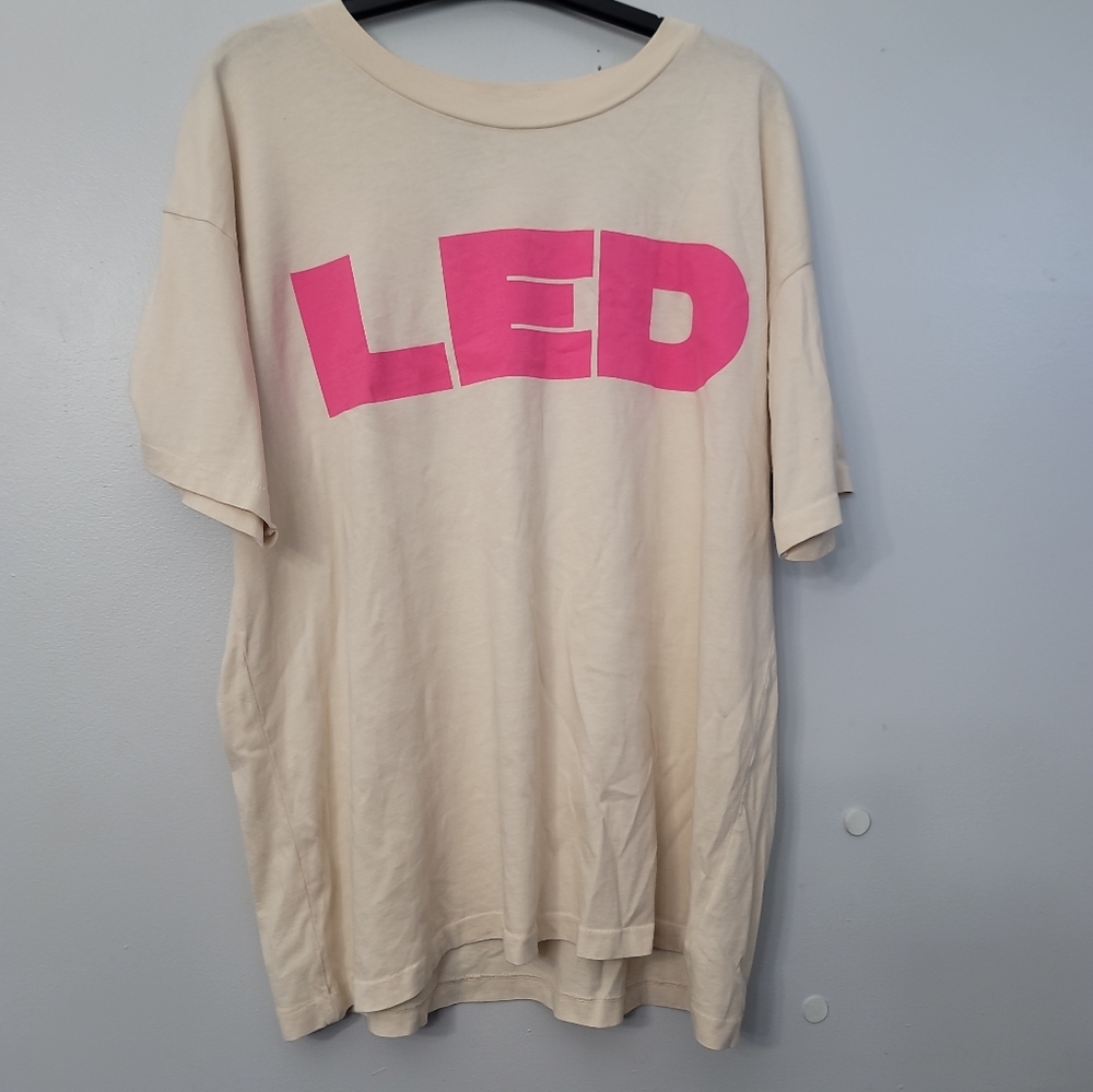 DaydreamerWomen's White Led Zeppelin Block Letters Merch T-shirt - Picture 9 of 9
